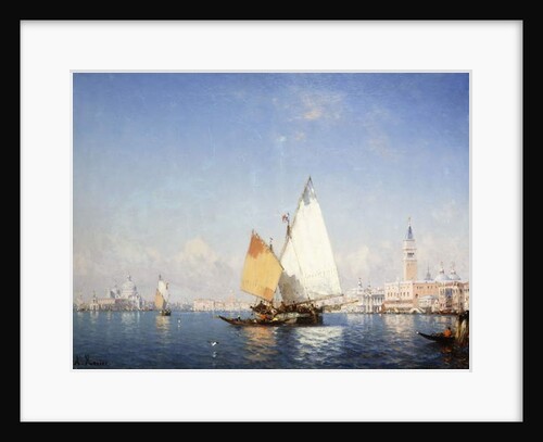 Boats on the Lagoon by Amedee Rosier