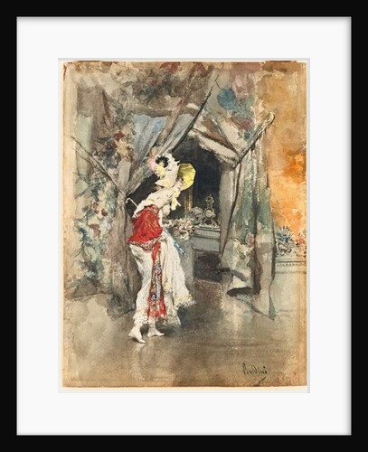 An Elegant Woman in an Interior, c. 1873 by Giovanni Boldini