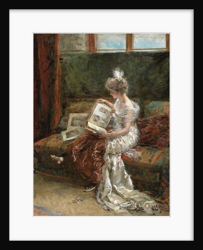 Leonie Garrido Looking at an Album of Prints, by Eduardo-Leon Garrido