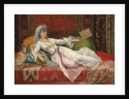 Reclining Turkish Woman; Femme Turque allongee, 1895 by Emile Henri La Porte