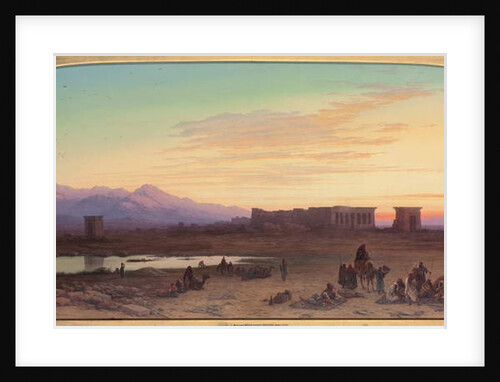 Bedouin Encampment Before the Temple of Hathor at Dendera, Egypt, 1867 by Charles Vacher