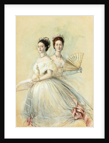 Portrait of Czarina Maria Feodorovna and her sister Alexandra, Princess of Wales, 1868 by Franz Xaver Winterhalter