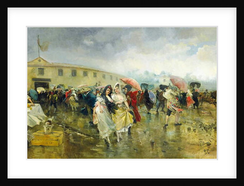Outside the Plaza de Toros, Madrid, 1897 by Eugenio Lucas Villamil