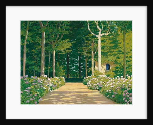 Hydrangeas on a Garden Path, 1929 by Santiago Rusinol i Prats