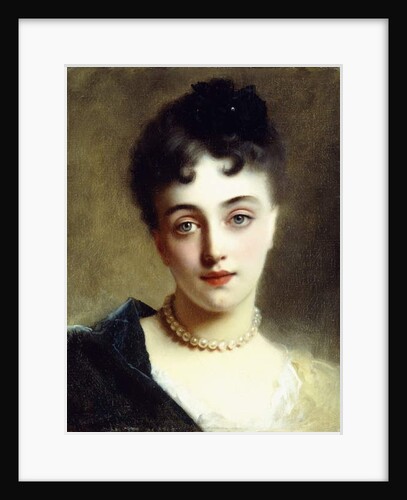 An Elegant Lady with Pearls by Gustave Jacquet