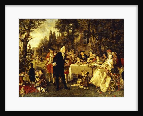 Wedding Party in the Garden of Fontainebleau by Carl Herpfer