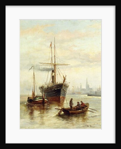 A Harbour Scene with a View of Venice by Bartolomeo Bezzi
