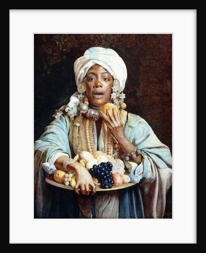 A North African Fruit Vendor by Giuseppe Signorini