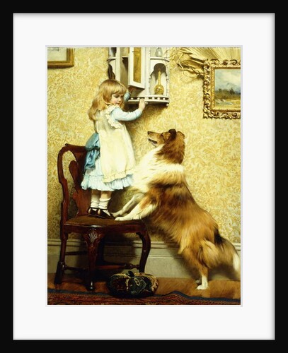 Little Girl and her Sheltie, 1892 by Charles Burton Barber