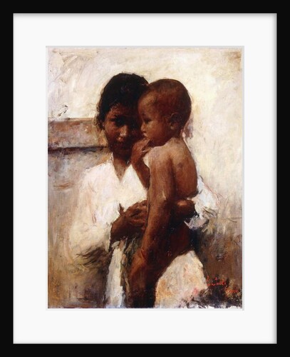 Affection, a Javanese Beauty Holding a Child by Romualdo Locatelli