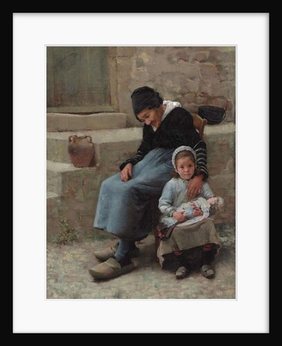 Grandma's Comfort, 1883 by Frederick Brown