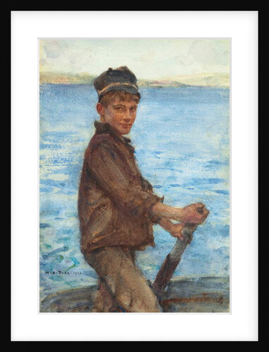 Steering the Punt, 1909 by Henry Scott Tuke