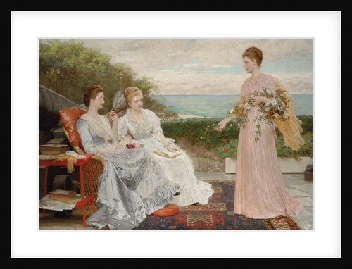 The Ramparts, Walmer Castle: Portraits of the Countess Granville, and the Ladies Victoria and Mary Leveson-Gower, 1891 by Charles Edward Perugini