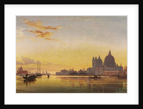 Sunset on the Lagoon of Venice, Church of Isola di San Giorgio in Alga in the Distance by Edward William Cooke