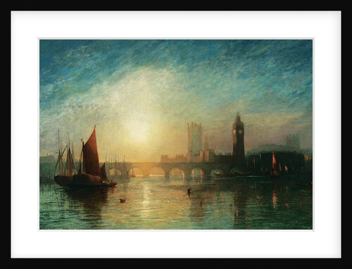 View of Westminster Bridge and the Houses of Parliament by James Francis Danby