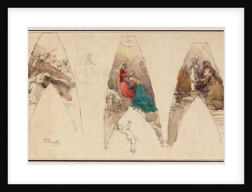 Sketches for an altarpiece by Domenico Morelli