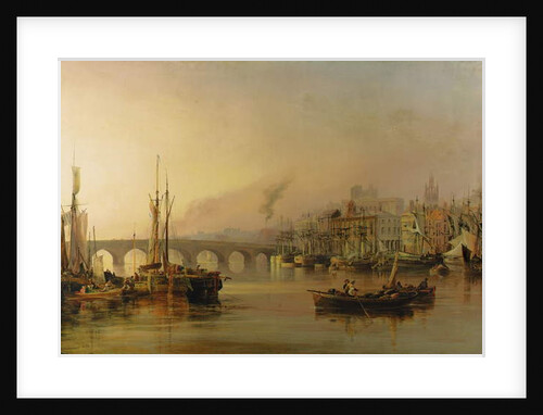 View of Newcastle from the River Tyne, with shipping in the foreground, 1831 by Thomas Miles Richardson