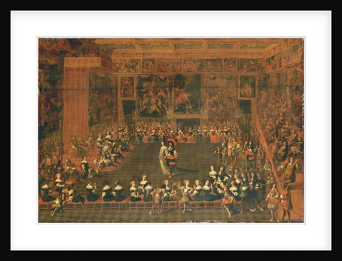 The opening of a ball in a palatial assembly room, c.1660-70 by Flemish School