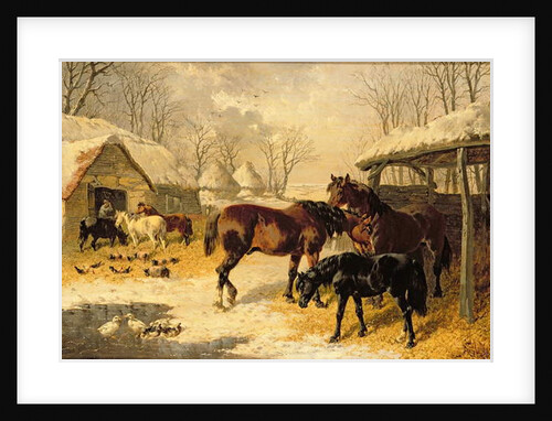 A farmyard in winter by John Frederick Herring Jnr