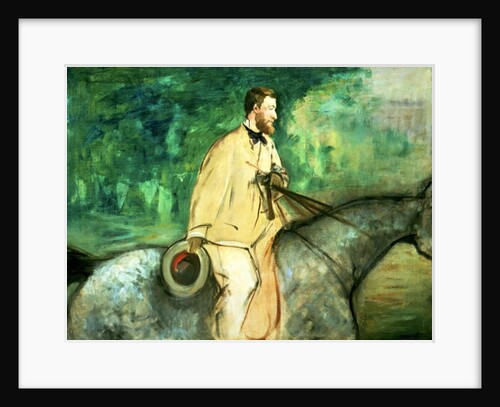 Portrait of Gillaudin on a horse by Edouard Manet