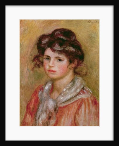 Young Girl with a White Handkerchief, c.1907 by Pierre Auguste Renoir