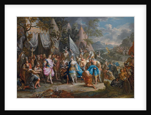 The Amazon Queen, Thalestris, in the camp of Alexander the Great by Johann Georg Platzer
