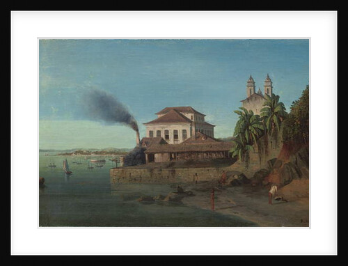Solar do Unhao, with the church of N. S. de Conceicao da Praia, Salvador da Bahia by Francois Rene Moreaux