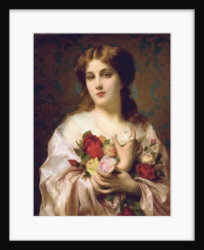 Portrait of a girl by Etienne Adolphe Piot