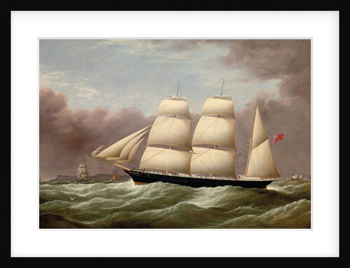 The Barque Alfred Hawley off the Skerries on her way into Liverpool, 1860 by G. Dell