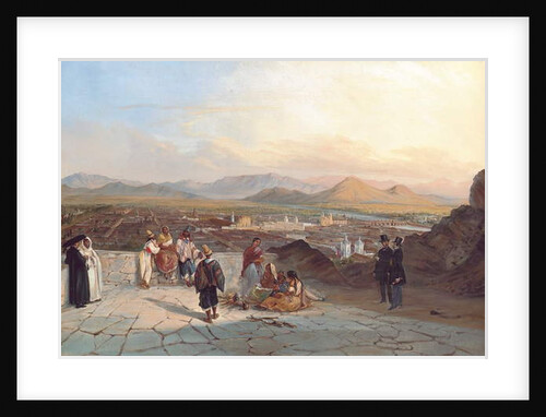 Santiago de Chile from the Hill of Santa Lucia looking to the west, 1841 by Johann Moritz Rugendas