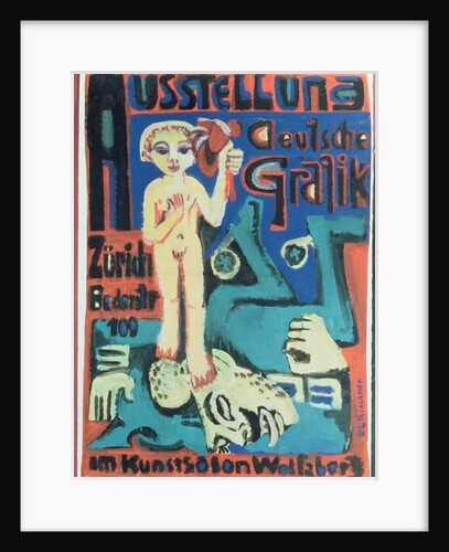Austellung, Deutsche Grafik im Kunstsalon Wolfsberg, c.1921 by Ernst Ludwig Kirchner