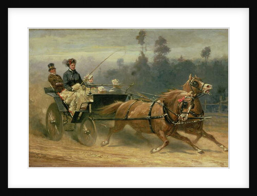 Madame Celestine Nichols Driving in Richmond Park with Her Grandchildren, 1879 by Adam Wray
