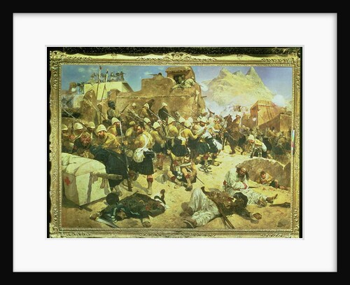 Candahar: The 92nd Highlanders and the 2nd Gurkhas Storming Gaudi Mullah Sahibdad by Richard Caton II Woodville