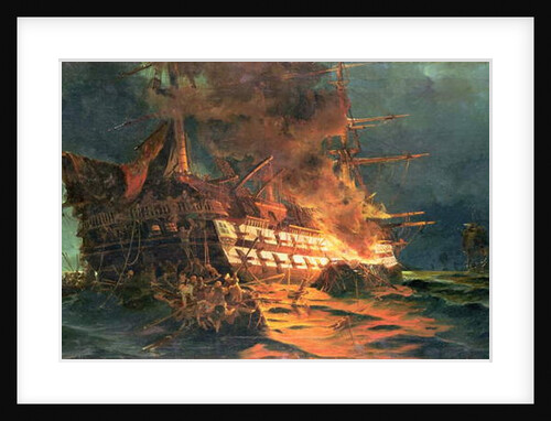 The Loss of the Ajax, Off Cape Janissary by Konstantinos or Constantin Bolanachi