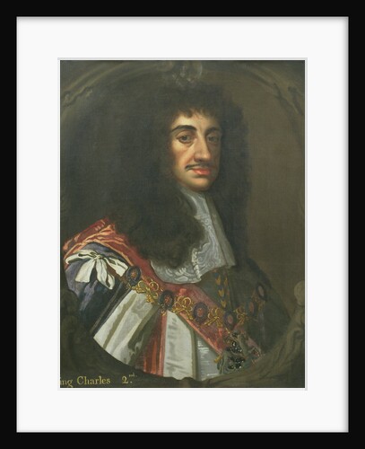 Portrait of King Charles II Wearing Garter Robes by Peter Lely