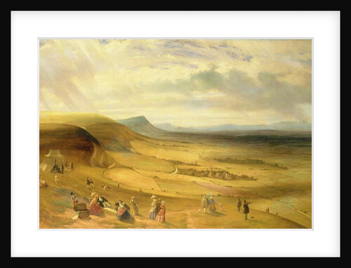 Extensive View of Devil's Dyke, Newmarket With Gentry Picnicking, c.1840 by English School