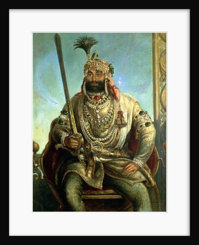 Portrait of Maharaja Sher Singh, In Regal Dress, c.1850 by August Theodor Schoefft