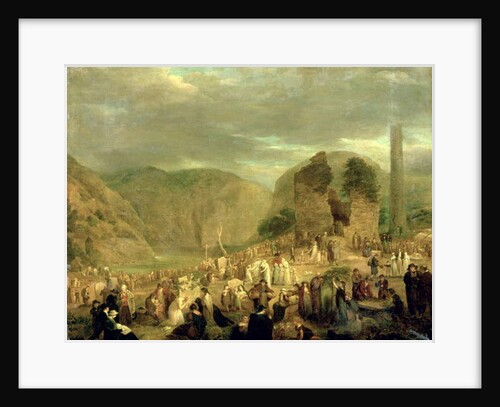 All Souls' Day In The Churchyard At Glendalough by Joseph Peacock