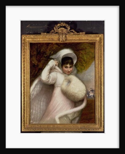 Portrait of a Lady in a White Dress by Rev. Mathew William Peters