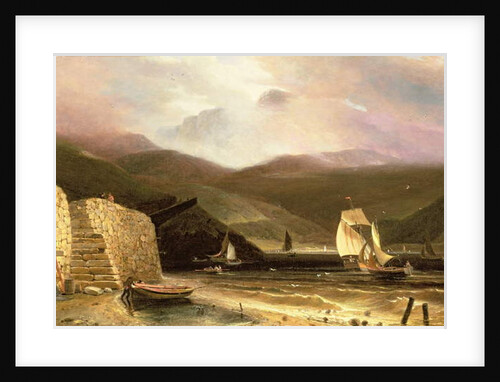 View of Arran, With Sailing Vessels In A Squall, 1814 by William Daniell