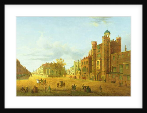 View of St. James' Palace, Looking Beyond Down Pall Mall, early 19th century by John Dean Paul