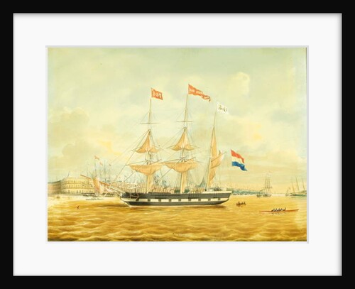 The Johan Melchior Kemper at Anchor by Rotterdam Harbour by Jacob Spin