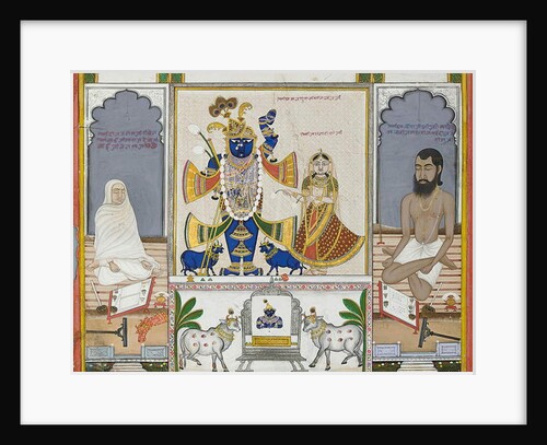 Illustration for a manuscript on the worship of Srinathji, Rajasthan, early 19th century by Indian School