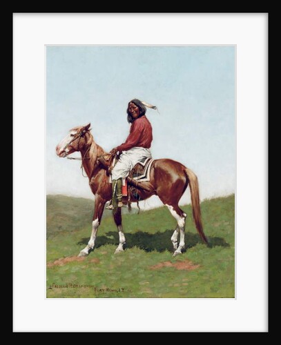 Comanche Brave, Fort Reno, Indian Territory by Frederic Remington