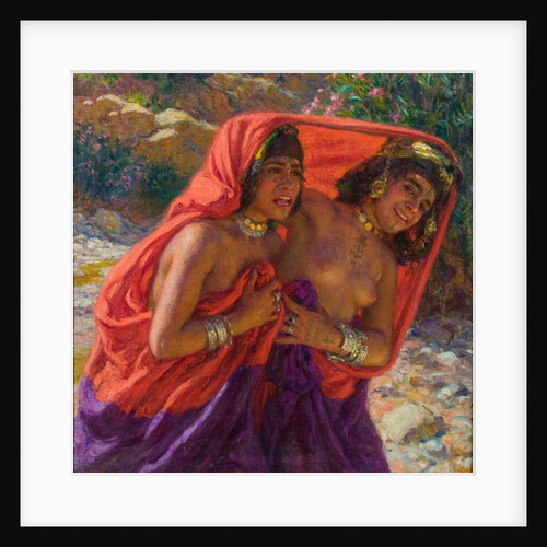 The Frightened Bathers; La Fuite des Baigneuses by Alphonse Etienne Dinet