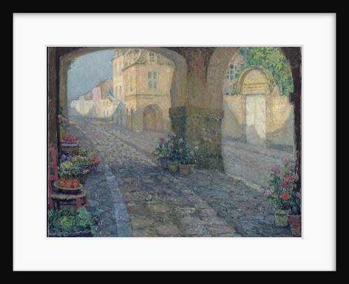 Boutique in the Old Porch; La Boutique de Vieux Porche, 1923 by Henri Eugene Augustin Le Sidaner