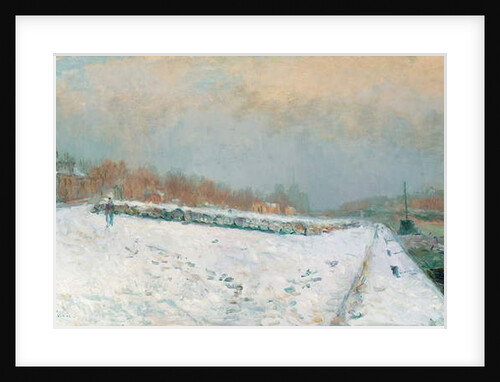 Port de Bercy, en Hiver by Albert-Charles Lebourg