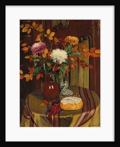 Chrysanthemums and Autumn Foilage; Chrysanthemes et Feuillage d'Automne, 1922 by Felix Edouard Vallotton