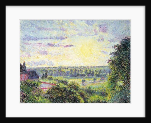 Sunset at Eragny, 1891 by Camille Pissarro