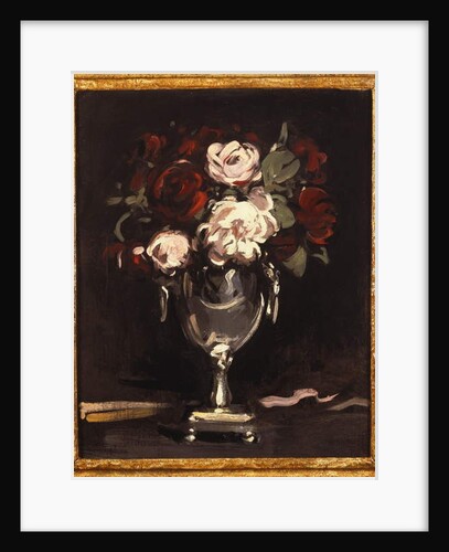 Red and White Roses in a Silver Urn, c.1897 by Samuel John Peploe